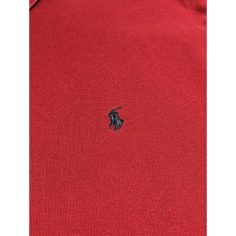 VINTAGE Polo Ralph Lauren Polo Shirt Men 3XB Big Preppy Long Sleeve Red Pony
